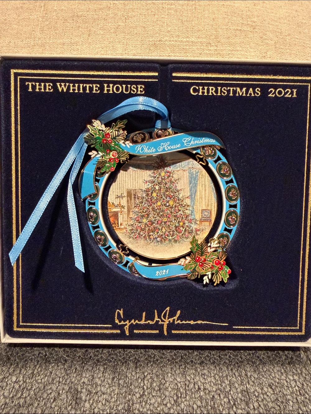 Christmas 2021 White House Historical Association Lyndon Johnson Ornament